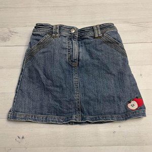 Gymboree girls apple denim skort‎ 8